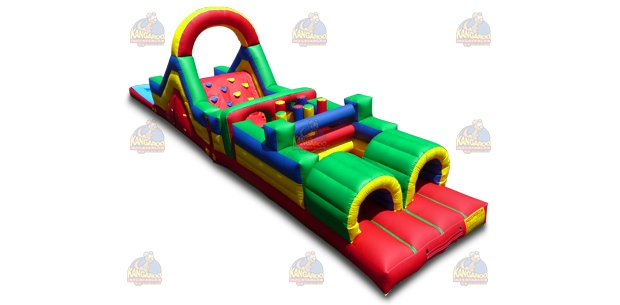Obstacle Course with Slide & Pool