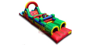 Obstacle Course with Slide & Pool