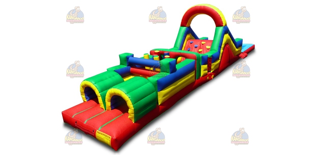 Obstacle Course with Slide & Pool