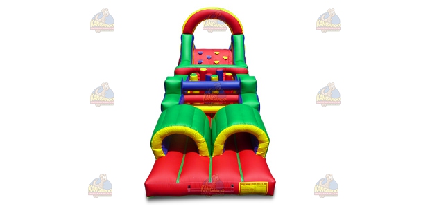 Obstacle Course with Slide & Pool