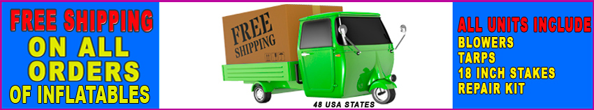 Free Shipping On All Inflatable Orders